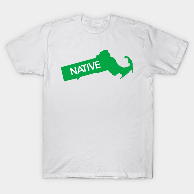 Massachusetts Native MA Green T-Shirt by mindofstate